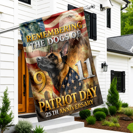 SP-01 Remembering the Dogs of 9/11 Patriot Day K9 Heroes Flag 25th Anniversary