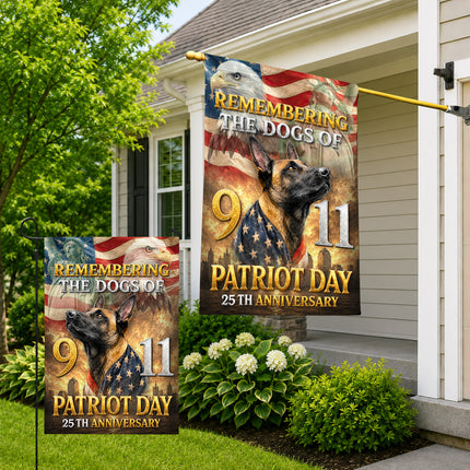 SP-01 Remembering the Dogs of 9/11 Patriot Day K9 Heroes Flag 25th Anniversary