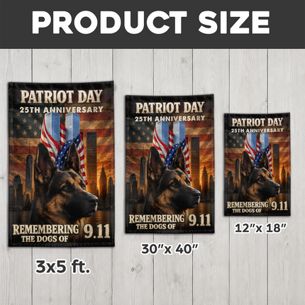 SP-01 Patriot Day 25th Anniversary 9/11 K9 Tribute Flag