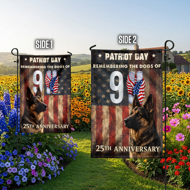 SP-01 Remembering the Dogs of 9/11 Patriot Day Tribute Flag