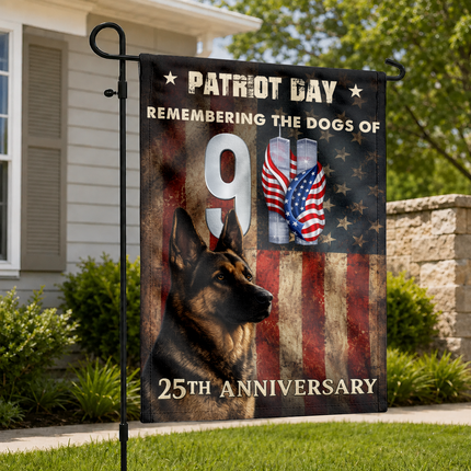 SP-01 Remembering the Dogs of 9/11 Patriot Day Tribute Flag