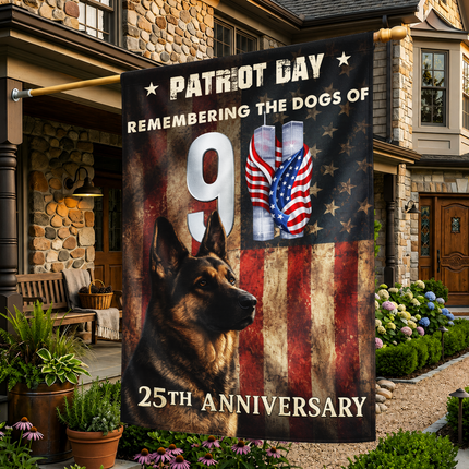 SP-01 Remembering the Dogs of 9/11 Patriot Day Tribute Flag