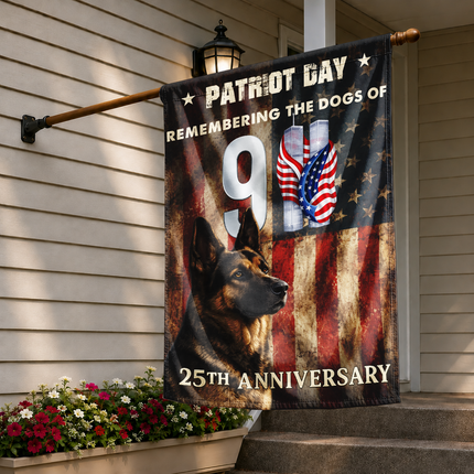 SP-01 Remembering the Dogs of 9/11 Patriot Day Tribute Flag