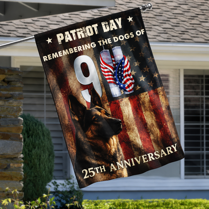 SP-01 Remembering the Dogs of 9/11 Patriot Day Tribute Flag