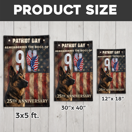 SP-01 Remembering the Dogs of 9/11 Patriot Day Tribute Flag