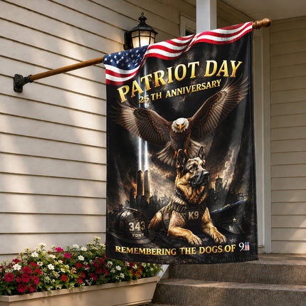 SP-01 Patriot Day 25th Anniversary K9 Memorial Garden Flag