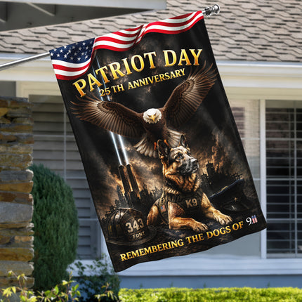 SP-01 Patriot Day 25th Anniversary K9 Memorial Garden Flag
