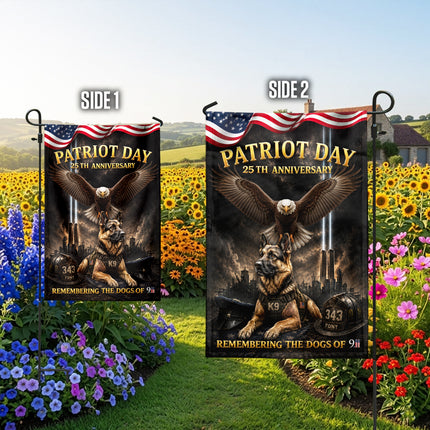 SP-01 Patriot Day 25th Anniversary K9 Memorial Garden Flag