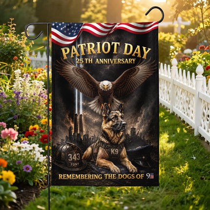 SP-01 Patriot Day 25th Anniversary K9 Memorial Garden Flag