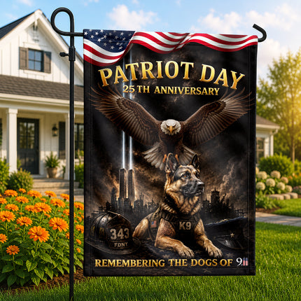 SP-01 Patriot Day 25th Anniversary K9 Memorial Garden Flag