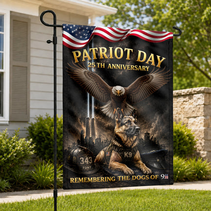 SP-01 Patriot Day 25th Anniversary K9 Memorial Garden Flag