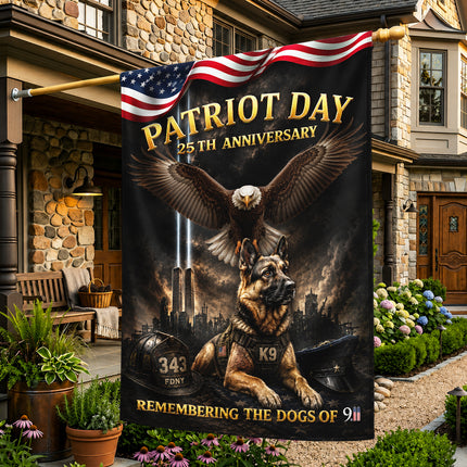 SP-01 Patriot Day 25th Anniversary K9 Memorial Garden Flag