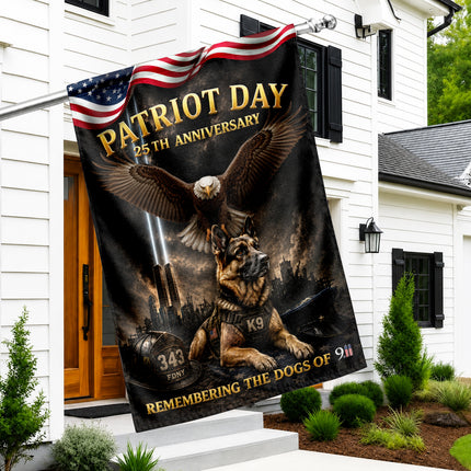 SP-01 Patriot Day 25th Anniversary K9 Memorial Garden Flag