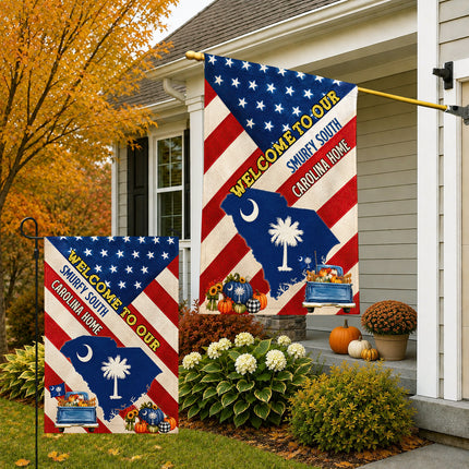 South Carolina Welcome Home Patriotic Autumn Harvest Flag