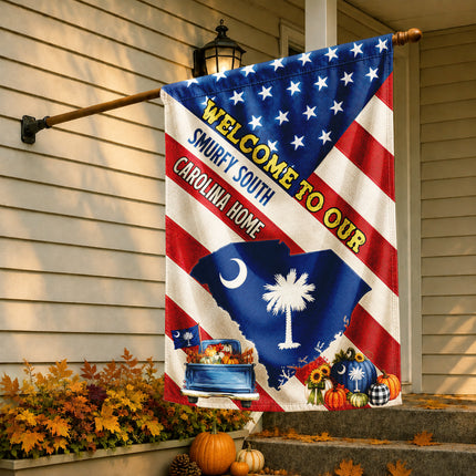 South Carolina Welcome Home Patriotic Autumn Harvest Flag