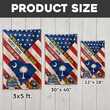 South Carolina Welcome Home Patriotic Autumn Harvest Flag
