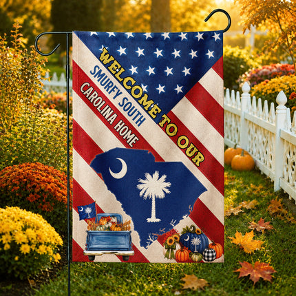 South Carolina Welcome Home Patriotic Autumn Harvest Flag