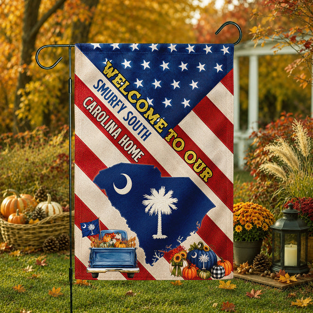 South Carolina Welcome Home Patriotic Autumn Harvest Flag