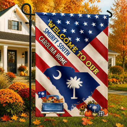 South Carolina Welcome Home Patriotic Autumn Harvest Flag