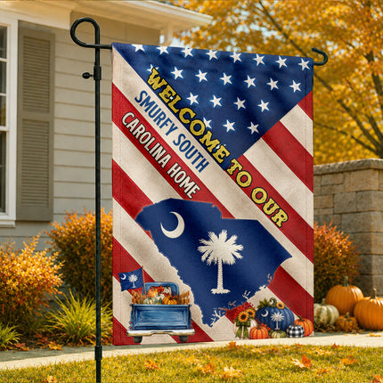 South Carolina Welcome Home Patriotic Autumn Harvest Flag