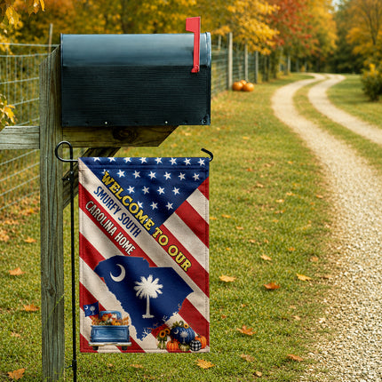 South Carolina Welcome Home Patriotic Autumn Harvest Flag