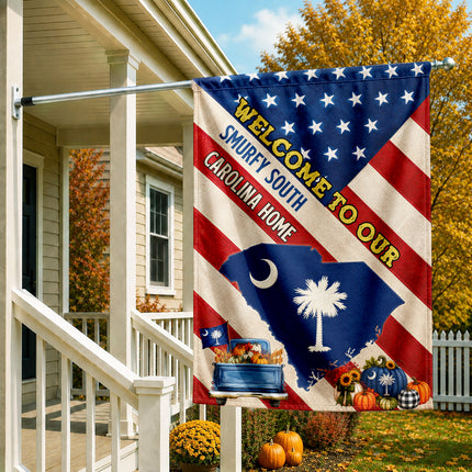 South Carolina Welcome Home Patriotic Autumn Harvest Flag