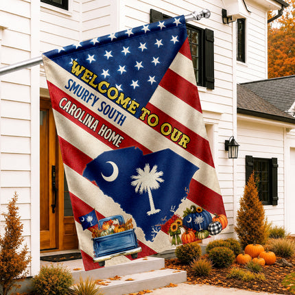 South Carolina Welcome Home Patriotic Autumn Harvest Flag