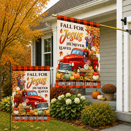 South Carolina Fall for Jesus Vintage Truck Harvest Flag