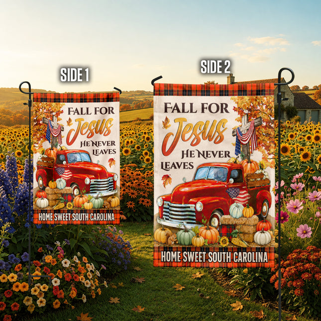 South Carolina Fall for Jesus Vintage Truck Harvest Flag