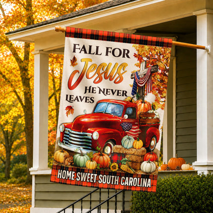 South Carolina Fall for Jesus Vintage Truck Harvest Flag