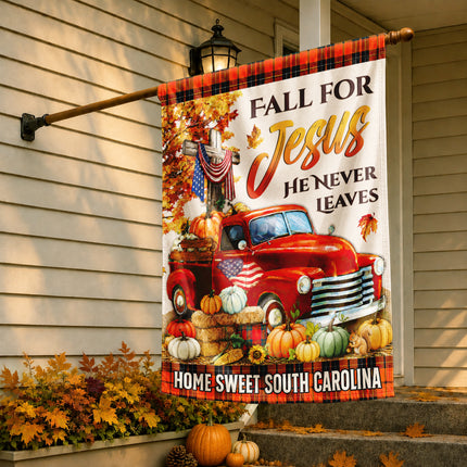 South Carolina Fall for Jesus Vintage Truck Harvest Flag