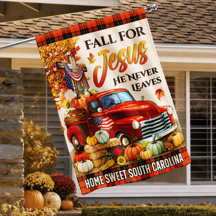 South Carolina Fall for Jesus Vintage Truck Harvest Flag