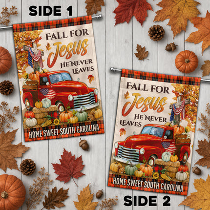 South Carolina Fall for Jesus Vintage Truck Harvest Flag