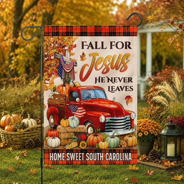 South Carolina Fall for Jesus Vintage Truck Harvest Flag