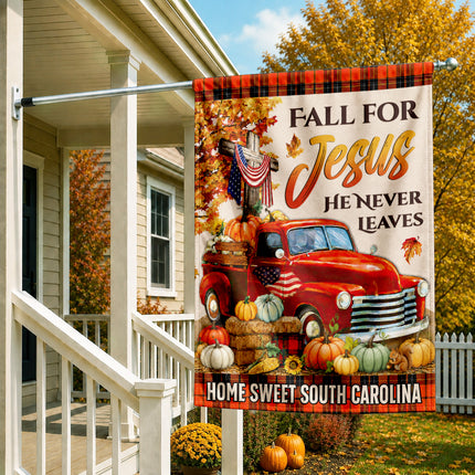 South Carolina Fall for Jesus Vintage Truck Harvest Flag