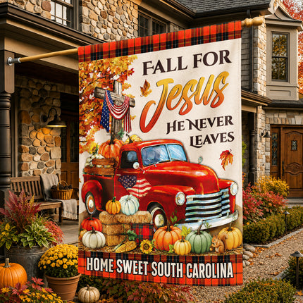South Carolina Fall for Jesus Vintage Truck Harvest Flag