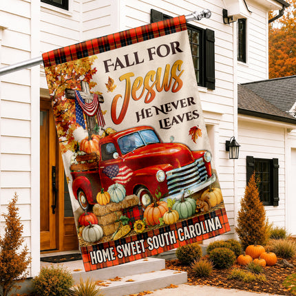 South Carolina Fall for Jesus Vintage Truck Harvest Flag