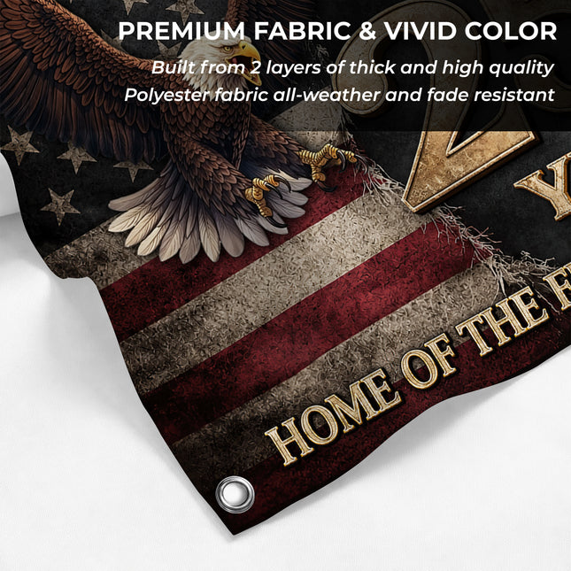 United States of America 250 Years Liberty Eagle Statue of Liberty House Flag