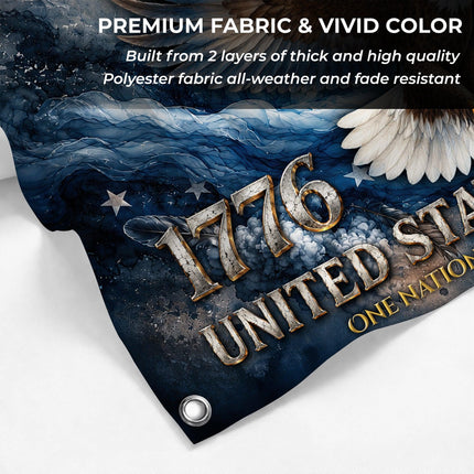 United States of America 250 Years of Freedom Soaring Eagle Patriotic House Flag