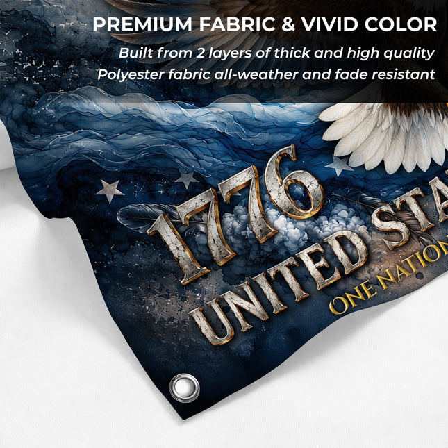 United States of America 250 Years of Freedom Soaring Eagle Patriotic House Flag