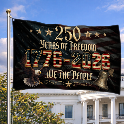 SP-01 250 Years of Freedom 1776–2026 American Grommet Flag