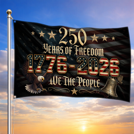 SP-01 250 Years of Freedom 1776–2026 American Grommet Flag