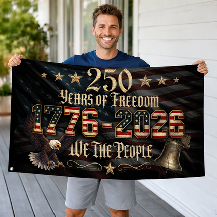 SP-01 250 Years of Freedom 1776–2026 American Grommet Flag