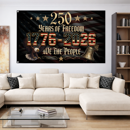 SP-01 250 Years of Freedom 1776–2026 American Grommet Flag