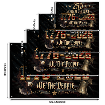 SP-01 250 Years of Freedom 1776–2026 American Grommet Flag