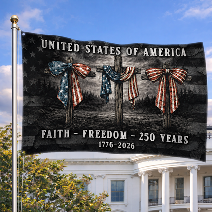 SP-01 United States of America Faith and Freedom Grommet Flag