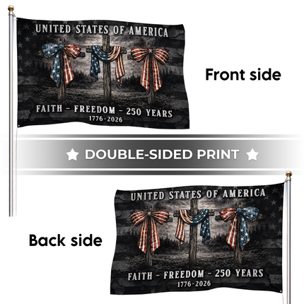 SP-01 United States of America Faith and Freedom Grommet Flag