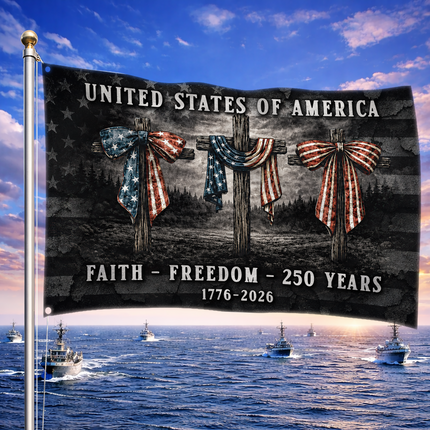 SP-01 United States of America Faith and Freedom Grommet Flag