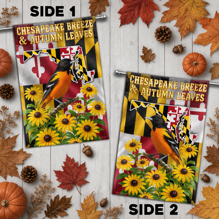 Maryland Chesapeake Breeze Autumn Leaves Oriole Sunflower Fall Flag