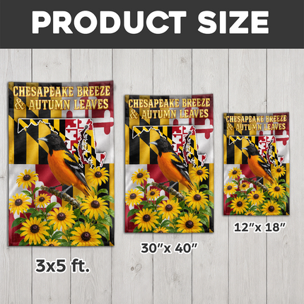 Maryland Chesapeake Breeze Autumn Leaves Oriole Sunflower Fall Flag